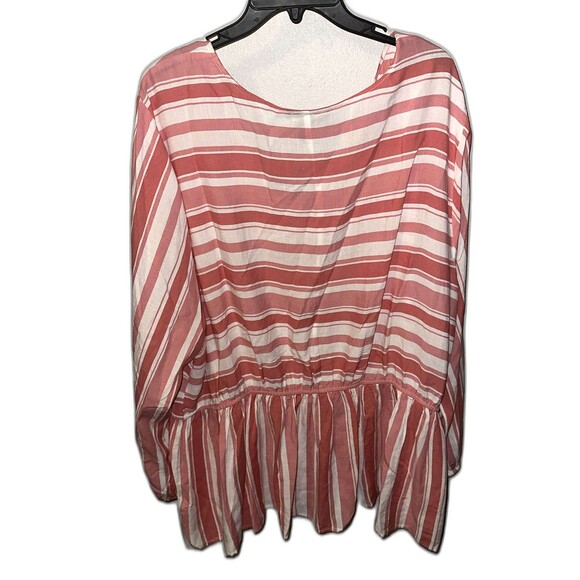 Lane Bryant Striped Peplum Top Size 22/24 - Picture 3 of 4